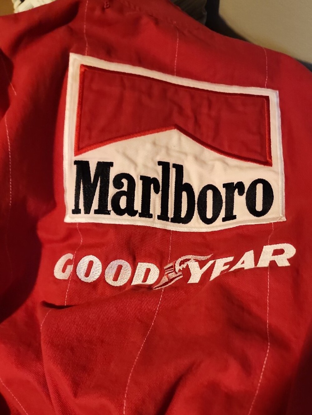 VINTAGE Marlboro Red and White Racing Team Jacket Size  MEDIUM - Picture 5 of 12